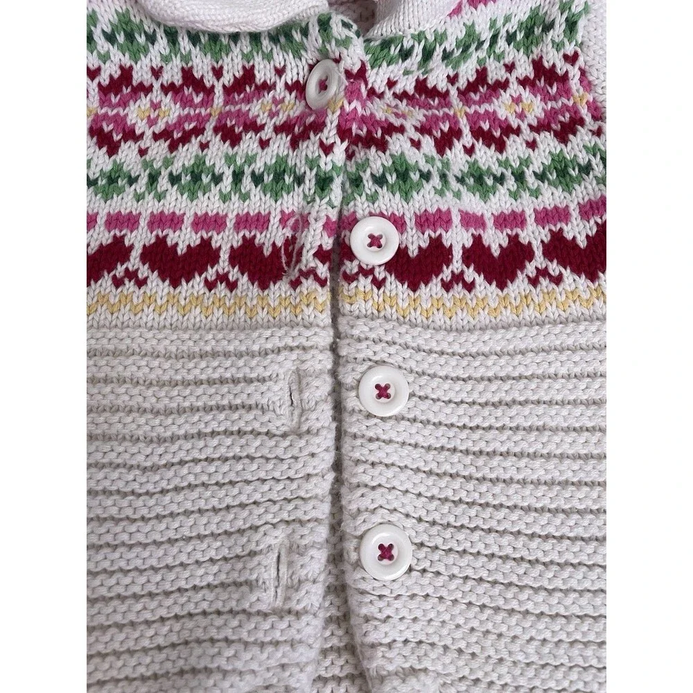 Dylan & Abby Baby Girls Size 6-9 Months 100% Cotton Striped Cardigan Sweater
